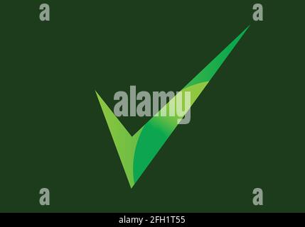 Check mark icon, Logo element illustration, check mark symbol design. Stock Vector