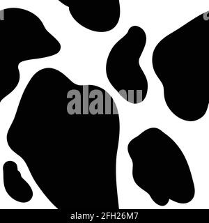 Cow Spots Seamless Pattern Background Animal Skin Texture Illustration Stock Vector