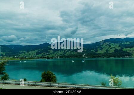 The place called Grindelwald in Switzerland Stock Photo