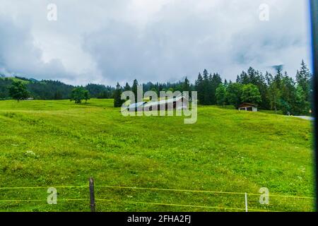 The place called Grindelwald in Switzerland Stock Photo