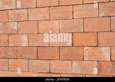 Close up old red brick wall seamless background, brown retro grunge pattern surface architecture structure Stock Photo
