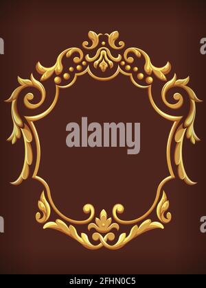Vintage Gold Royal Ornamental Frame Decorative Vector Element Stock Vector