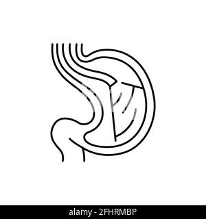 Endoscopy olor line icon. Pictogram for web page, mobile app, promo. UI UX GUI design element. Editable stroke. Stock Vector