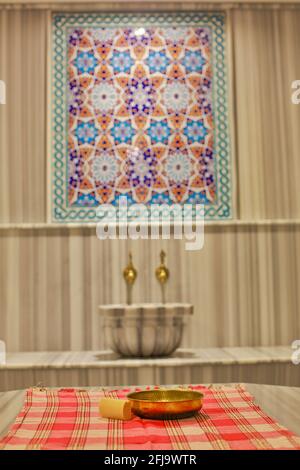 Turkish bath hammam details Stock Photo