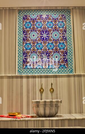 Turkish bath hammam details Stock Photo