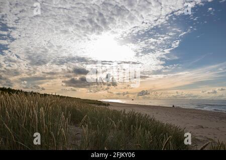 Panorama of the beautiful scenic view of storm Baltic sea, Stock Photo