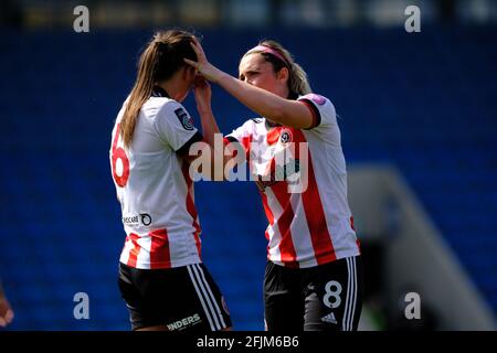 Chesterfield, UK. 25th Apr, 2021. During the FA Womens Championship game between Sheffield United and Liverpool at Technique Stadium in Chesterfield, England Credit: SPP Sport Press Photo. /Alamy Live News Stock Photo