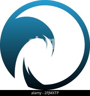 Wave icon logo simple design template vector illustration Stock Vector