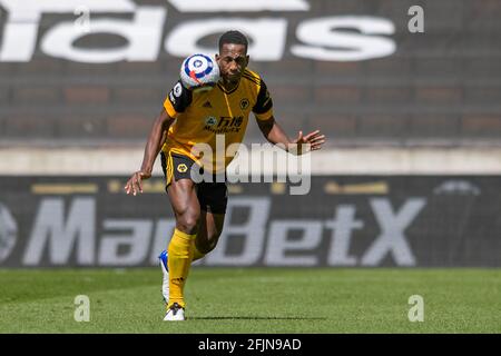 Willy Boly #15 of Wolverhampton Wanderers heads the ball