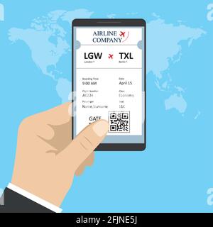 Hand Holding Ticket Boarding Pass Travel Document Seaside Vacation Sea ...