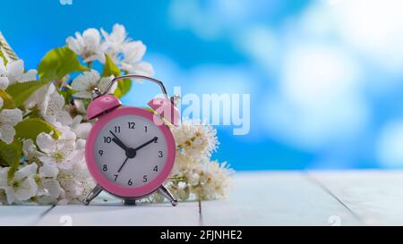 Saving daylight, time change concept for summer days Stock Photo