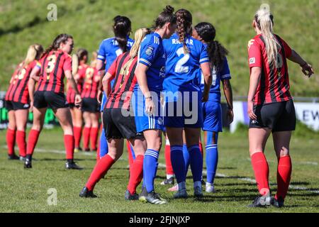 Lewes, UK. 01st Dec, 2019. Lewes defend free kick during the FA Womens Championship game between Lewes FC and Leicester City at The Dripping Pan in Lewes. Credit: SPP Sport Press Photo. /Alamy Live News Stock Photo