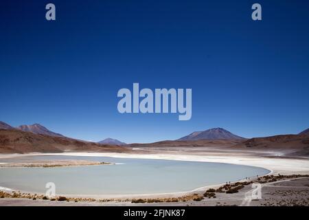 The Honda lagoon, one of the deepest lagoons of the Altiplano lagoons ...