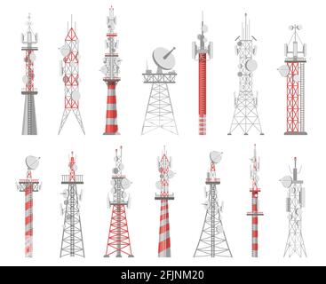 Transmission Cellular Towers, Satellite Communication Antenna ...