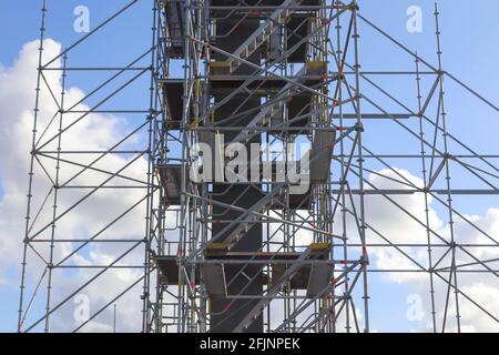 Construction site during progress found in german towns. Stock Photo