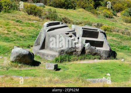 Carved rock, ruins of the Inca culture at the stone of Sayhuite, Abancay province, Peru Stock PH๏τo - Alamy