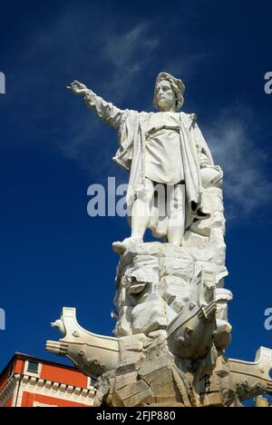 Columbus Monument, Santa Margherita Ligure, Liguria, Italy Stock Photo