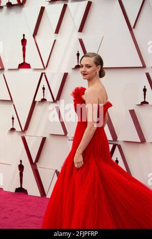 Oscar® nominee Amanda Seyfried arrives on the red carpet of The 93rd ...