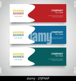 set of abstract banners vector shape; Stock Vector