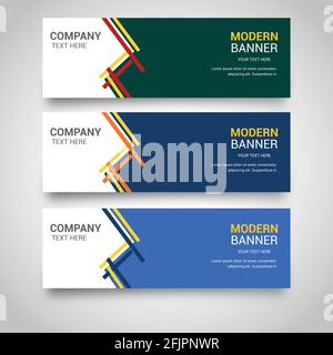 set of promotional banners vector shape Stock Vector