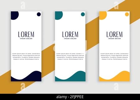 set of vertical abstract banners Stock Vector