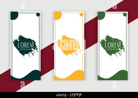 set of vertical abstract banners Stock Vector