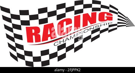 Race flag icon, simple design illustration vector Stock Vector