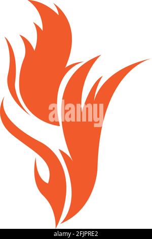 Fire flame vector illustration design template Stock Vector