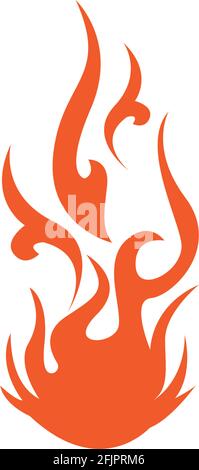 Fire flame vector illustration design template Stock Vector