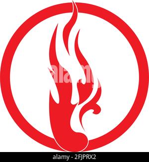 Fire flame vector illustration design template Stock Vector