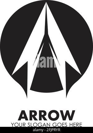 Arrow vector illustration icon Logo Template design Stock Vector
