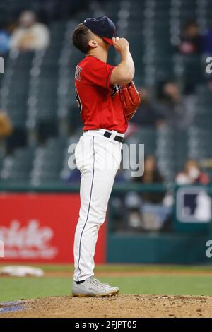 Pitcher James Karinchak poses for a portrait during the Cleveland Photo  d'actualité - Getty Images