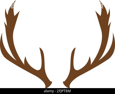 Deer horn  Logo Template vector icon illustration design Stock Vector
