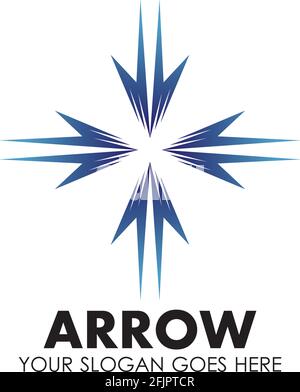 Arrow vector illustration icon Logo Template design Stock Vector