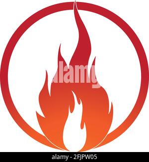Fire flame vector illustration design template Stock Vector