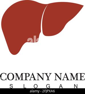 liver icon flat logo Stock Vector