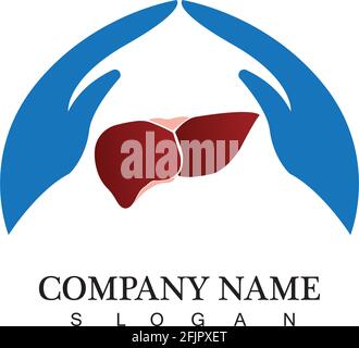 liver icon flat logo Stock Vector