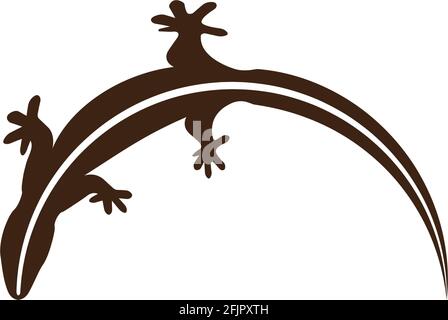 lizard vector icon logo and symbol Stock Vector