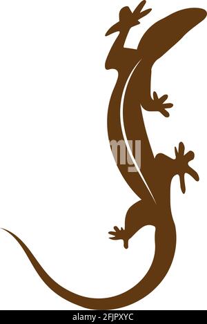 lizard vector icon logo and symbol Stock Vector