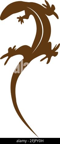 lizard vector icon logo and symbol Stock Vector