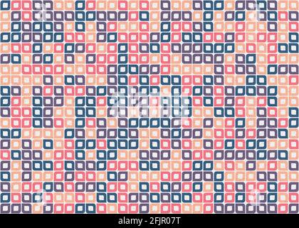Abstract Geometrical generative computational art illustration Stock Vector