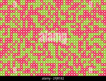 Abstract Geometrical generative computational art illustration Stock Vector