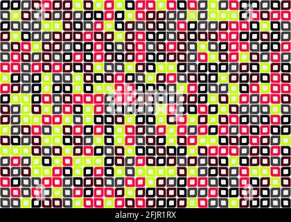 Abstract Geometrical generative computational art illustration Stock Vector