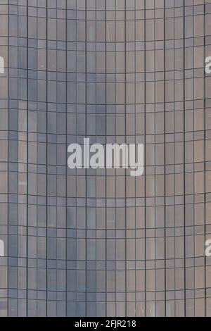 Glass wall of modern city high-rise building Stock Photo
