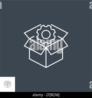 SEO Packages Line Icon Stock Vector