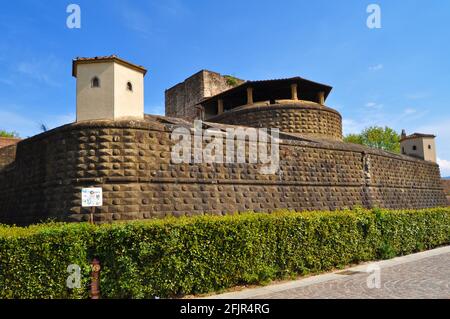 Florence - Italy - The Fortezza da Basso (fortress from below) built between 1534 and 1537 is a fortification that was part of the ancient walls. Stock Photo