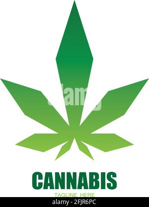 cannabis marijuana leaf icon vector Stock Vector