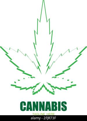 cannabis marijuana leaf icon vector Stock Vector