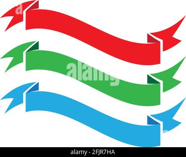 ribbon logo symbol and icon template Stock Vector