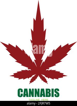 cannabis marijuana leaf icon vector Stock Vector